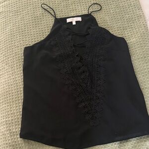 Wayf Black Camisole with Lace Accent